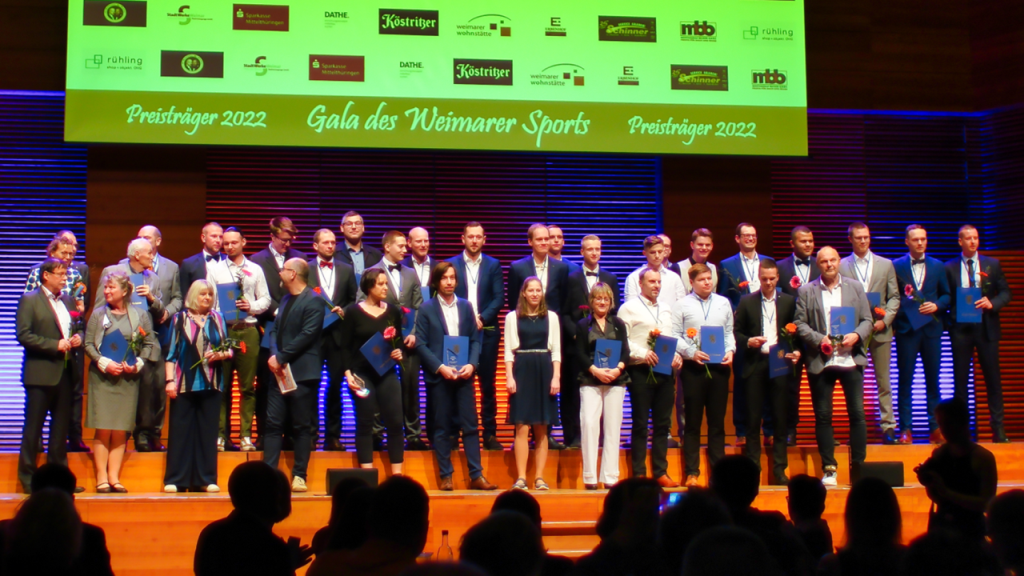Gala des Weimarer Sports: 400 Sportfreunde aus Vereinen, Politik und Wirtschaft feiern die Sportler und Ehrenamtler des Jahres 2022